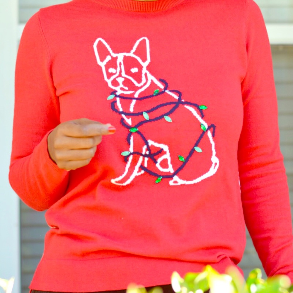 Crown & Ivy Christmas dog sweater